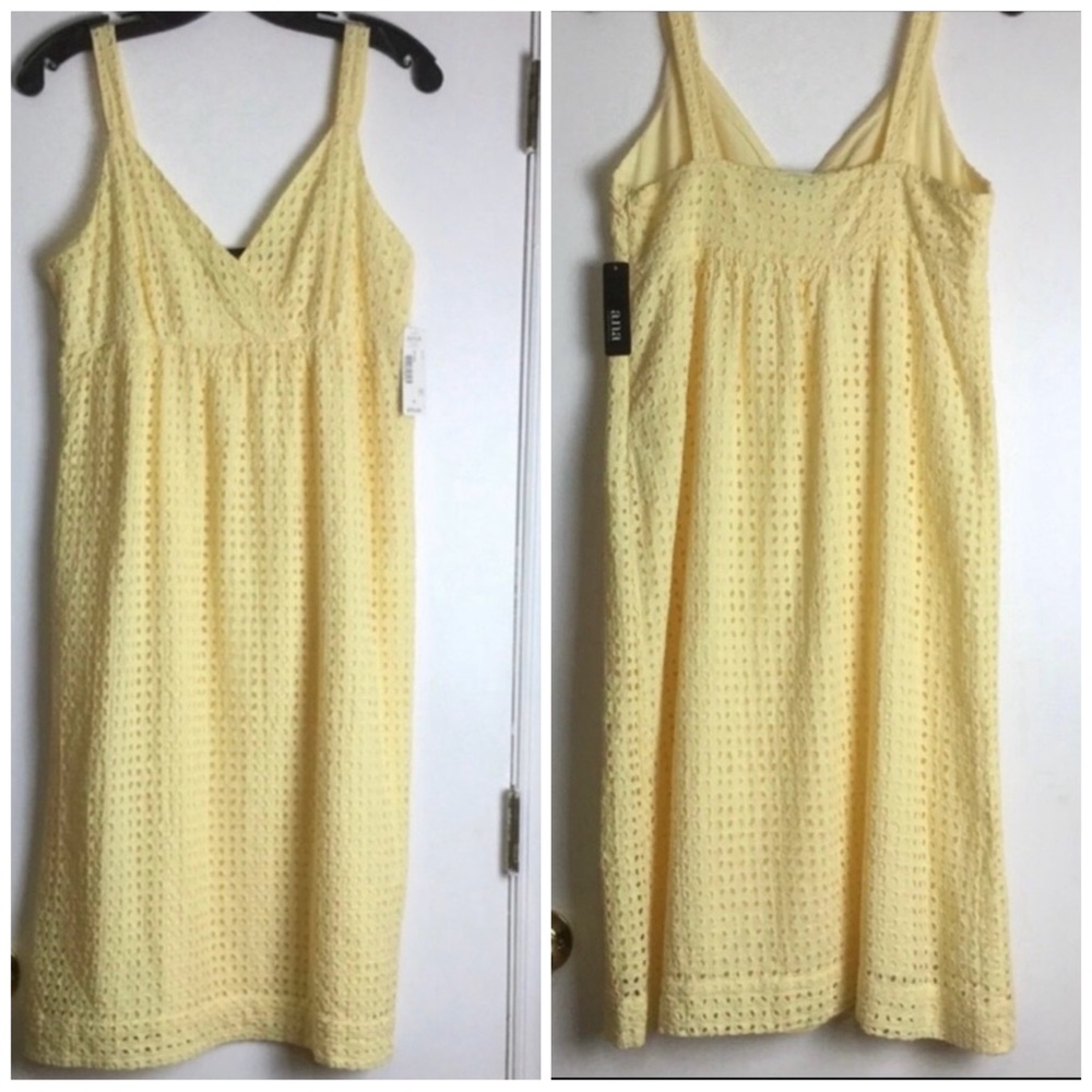 A.n.a Embroidered Open We’ve butter Cocktail Midi Dress NWT